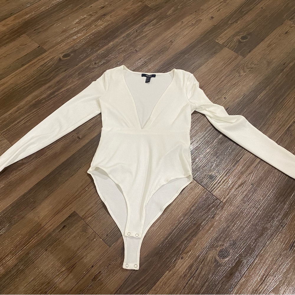 Deep V Neck Bodysuit from Forever 21
